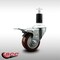 Service Caster 3'' SS Maroon Poly Swivel 1-3/8'' Expanding Stem Caster Total Lock Brake SCC-SSEXTTL20S314-PPUB-MRN-138 - alternate 2